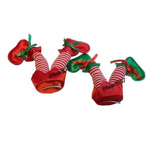 2-Elf Legs Christmas Tree Ornaments